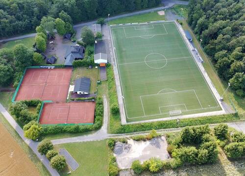 Luftbild Sportanlagen, Boulbahn, Jugendfreizeitlager