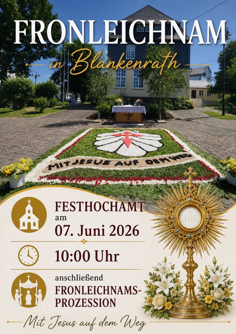 Ankündigung Fronleichnams Prozession