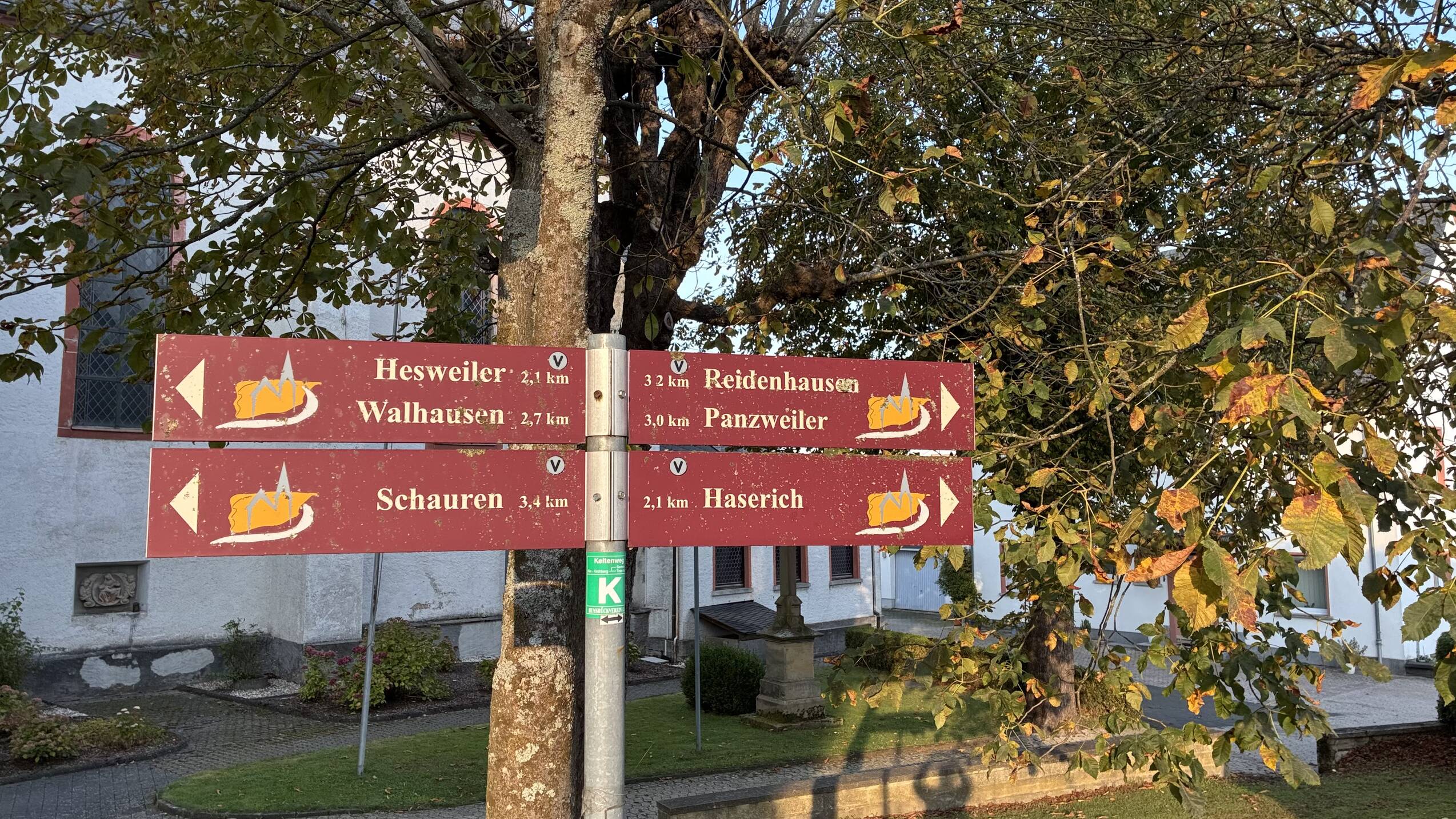 Wegweiser Kirchspielwanderweg